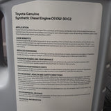Toyota Diesel Engine Oil 0W-30 C2 Synthetic - DPF